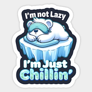 Chilling Polar Bear Sticker